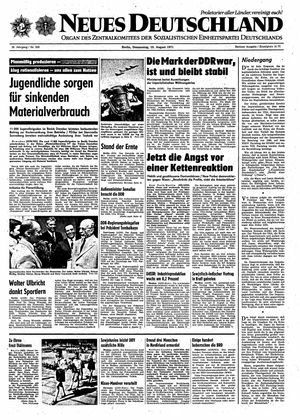 Neues Deutschland Online-Archiv vom 19.08.1971
