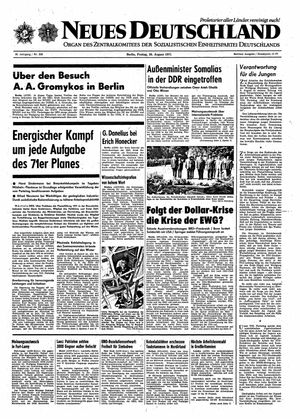 Neues Deutschland Online-Archiv vom 20.08.1971