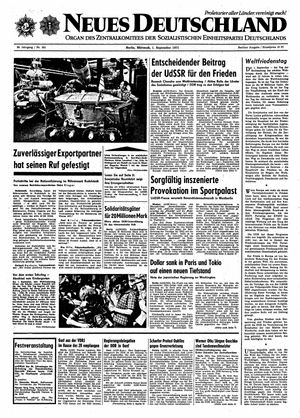 Neues Deutschland Online-Archiv vom 01.09.1971