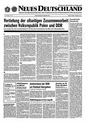 Neues Deutschland Online-Archiv vom 21.09.1971