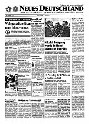 Neues Deutschland Online-Archiv vom 04.10.1971