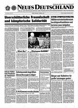 Neues Deutschland Online-Archiv vom 05.10.1971
