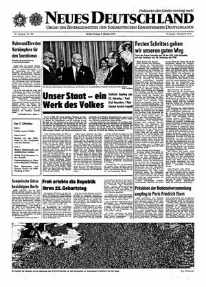 Neues Deutschland Online-Archiv vom 08.10.1971