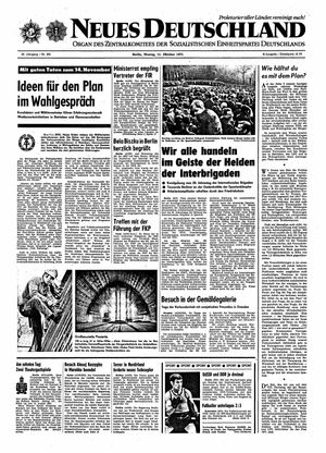 Neues Deutschland Online-Archiv vom 11.10.1971