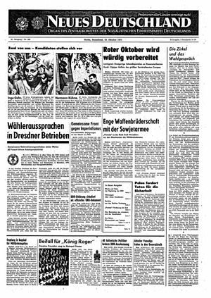 Neues Deutschland Online-Archiv vom 16.10.1971
