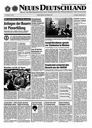 Neues Deutschland Online-Archiv vom 20.10.1971