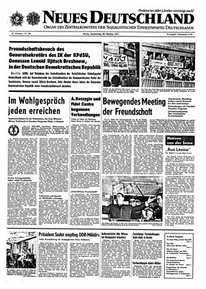 Neues Deutschland Online-Archiv on Oct 28, 1971