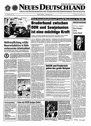 Neues Deutschland Online-Archiv vom 01.11.1971