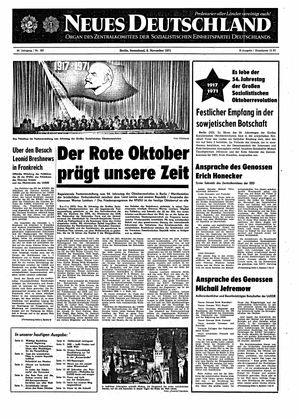 Neues Deutschland Online-Archiv vom 06.11.1971