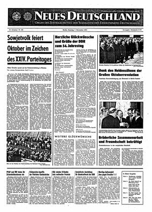 Neues Deutschland Online-Archiv vom 07.11.1971