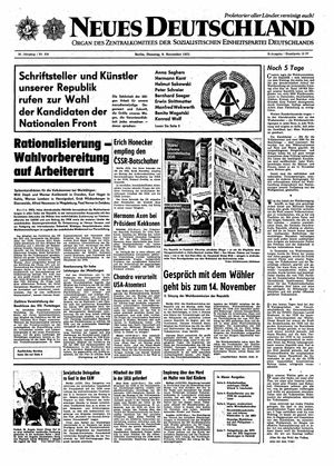 Neues Deutschland Online-Archiv vom 09.11.1971