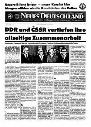 Neues Deutschland Online-Archiv vom 13.11.1971