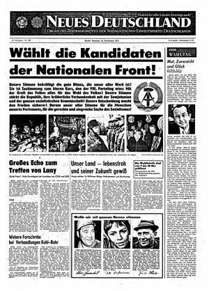 Neues Deutschland Online-Archiv vom 14.11.1971