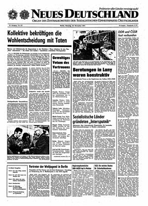 Neues Deutschland Online-Archiv vom 16.11.1971