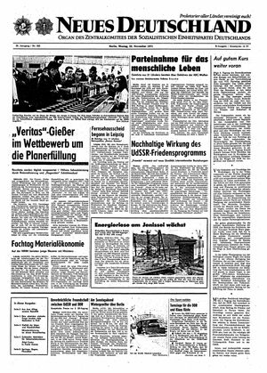 Neues Deutschland Online-Archiv vom 22.11.1971