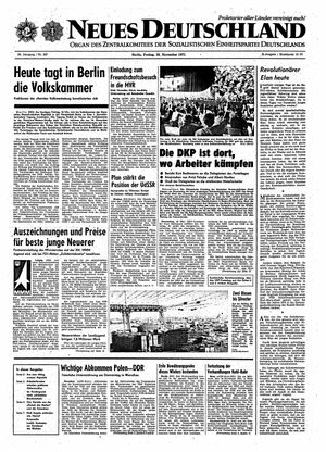 Neues Deutschland Online-Archiv vom 26.11.1971