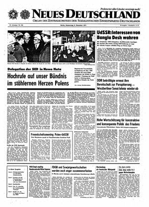 Neues Deutschland Online-Archiv vom 09.12.1971