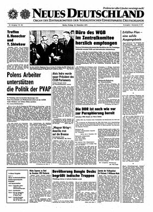 Neues Deutschland Online-Archiv vom 10.12.1971