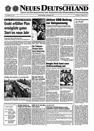 Neues Deutschland Online-Archiv vom 13.12.1971