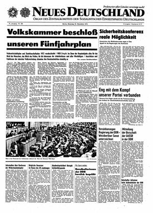 Neues Deutschland Online-Archiv vom 21.12.1971