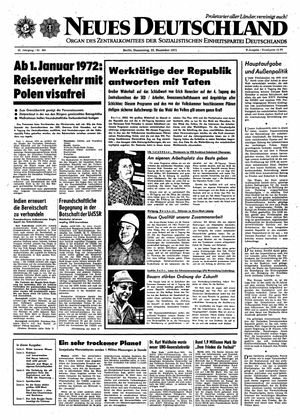 Neues Deutschland Online-Archiv vom 23.12.1971