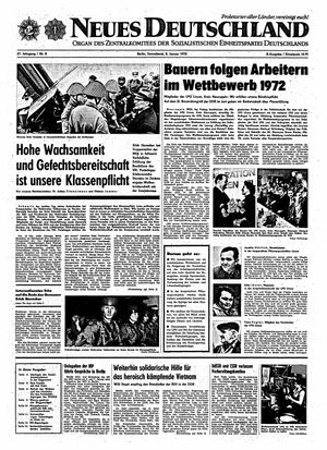 Neues Deutschland Online-Archiv vom 08.01.1972