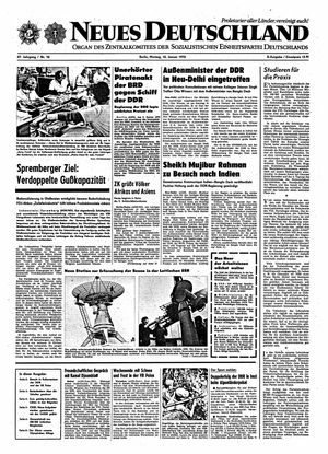 Neues Deutschland Online-Archiv vom 10.01.1972