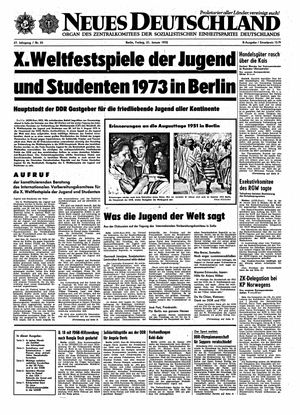 Neues Deutschland Online-Archiv vom 21.01.1972