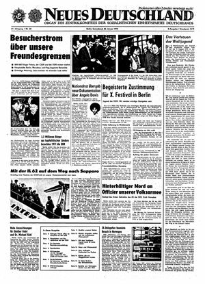 Neues Deutschland Online-Archiv vom 22.01.1972