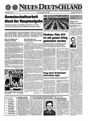 Neues Deutschland Online-Archiv vom 23.01.1972