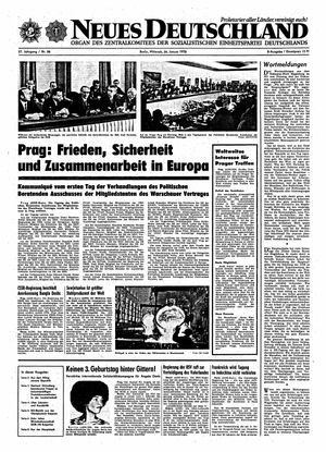 Neues Deutschland Online-Archiv vom 26.01.1972
