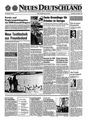 Neues Deutschland Online-Archiv vom 30.01.1972