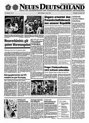 Neues Deutschland Online-Archiv vom 31.01.1972