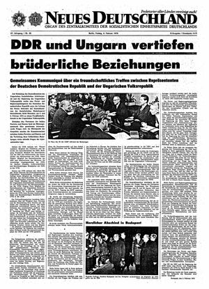 Neues Deutschland Online-Archiv vom 04.02.1972