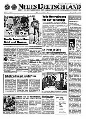 Neues Deutschland Online-Archiv vom 06.02.1972