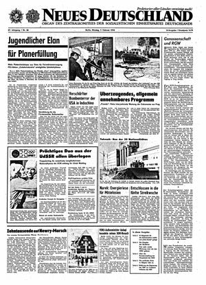 Neues Deutschland Online-Archiv vom 07.02.1972