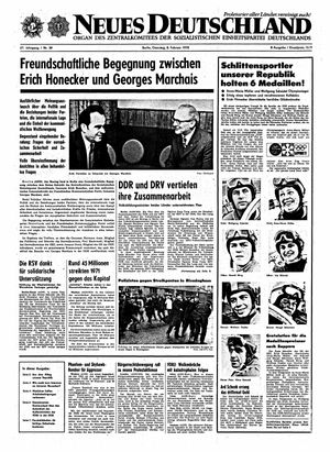 Neues Deutschland Online-Archiv vom 08.02.1972