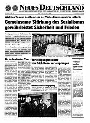 Neues Deutschland Online-Archiv vom 11.02.1972