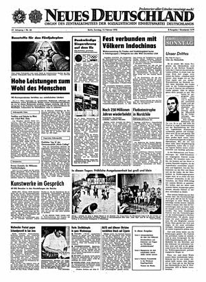 Neues Deutschland Online-Archiv vom 13.02.1972