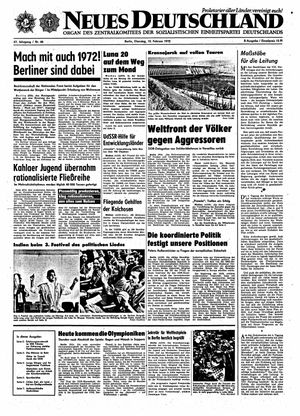 Neues Deutschland Online-Archiv vom 15.02.1972