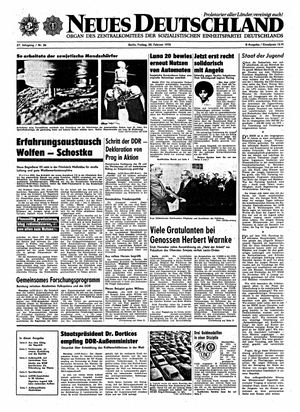 Neues Deutschland Online-Archiv on Feb 25, 1972