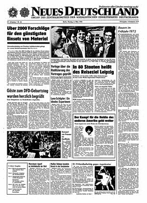 Neues Deutschland Online-Archiv vom 06.03.1972