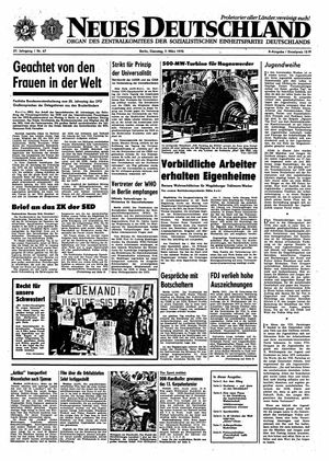Neues Deutschland Online-Archiv vom 07.03.1972