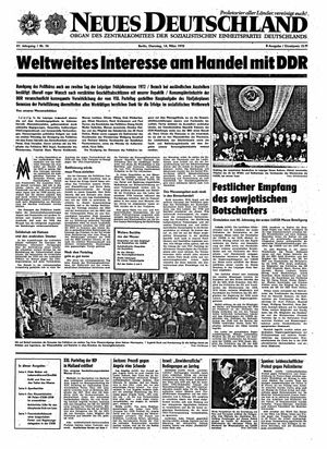 Neues Deutschland Online-Archiv vom 14.03.1972