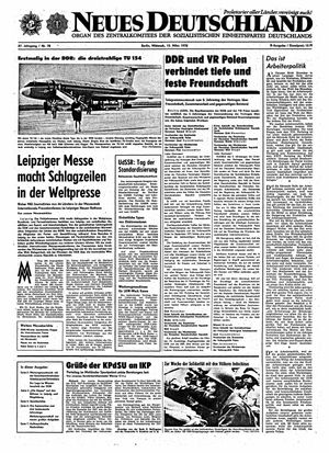 Neues Deutschland Online-Archiv vom 15.03.1972