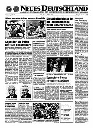 Neues Deutschland Online-Archiv vom 29.03.1972
