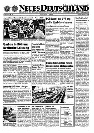 Neues Deutschland Online-Archiv on Apr 4, 1972