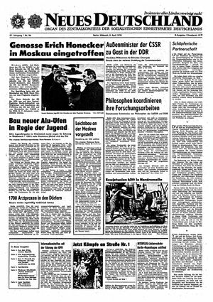 Neues Deutschland Online-Archiv vom 05.04.1972