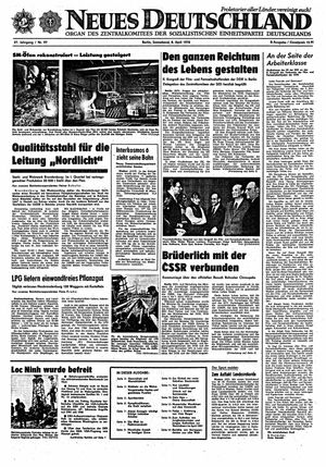 Neues Deutschland Online-Archiv vom 08.04.1972