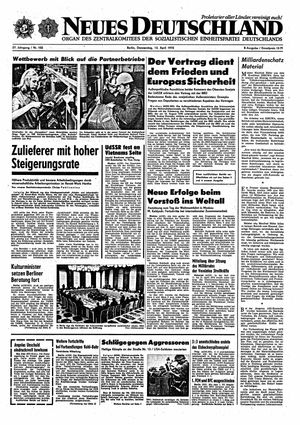 Neues Deutschland Online-Archiv vom 13.04.1972